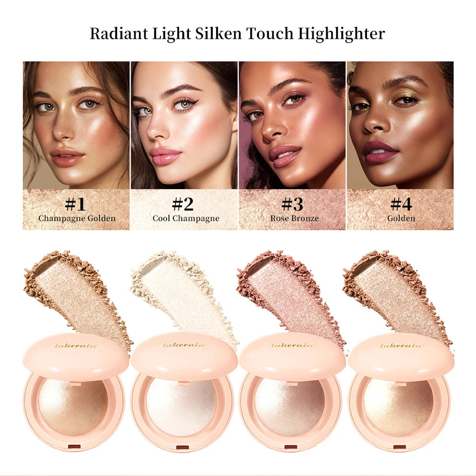 Baked Face Highlighter and Illuminator Powder for a Natural Radiant Glow
