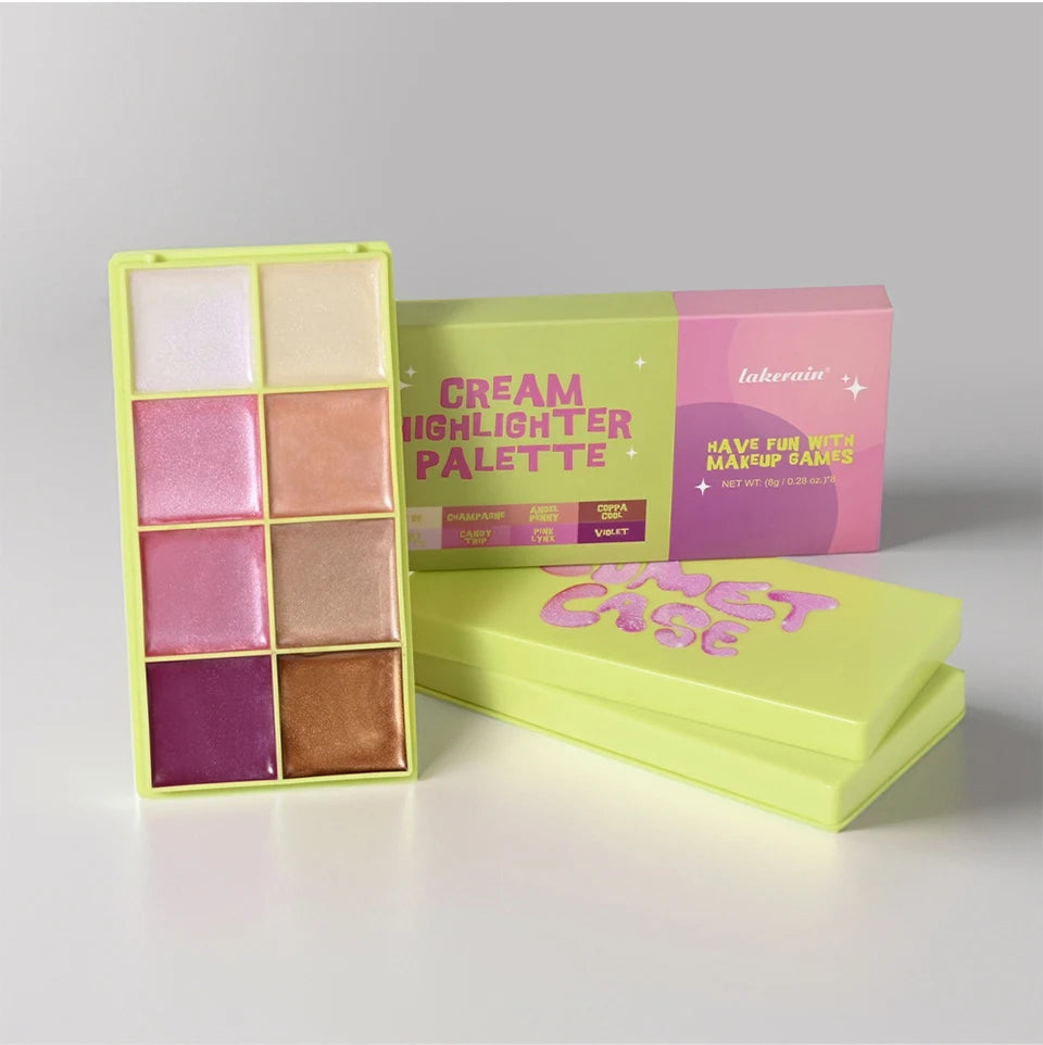 Cream Highlighter Palette and Makeup Blush Set for Professional Sculpting Looks