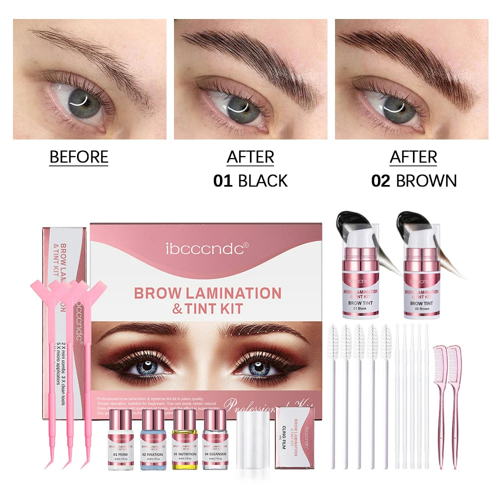 Brow Lamination and Eyebrow Tinting Kit for Professional Salon Results at Home