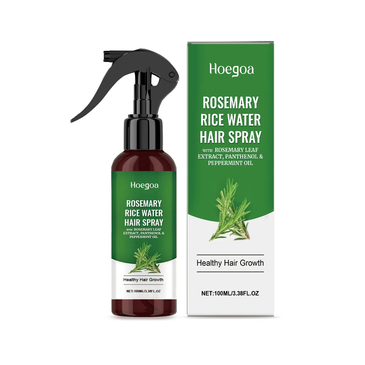 Rosemary Rice Water Hair Spray and Leave In Conditioner for Dry Frizzy Hair