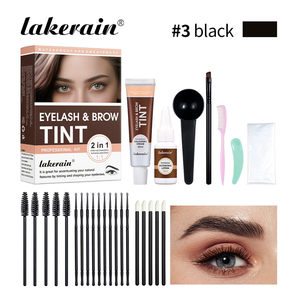 Eyelash and Brow Tint Kit for Natural Looking Definition and Long Lasting Color
