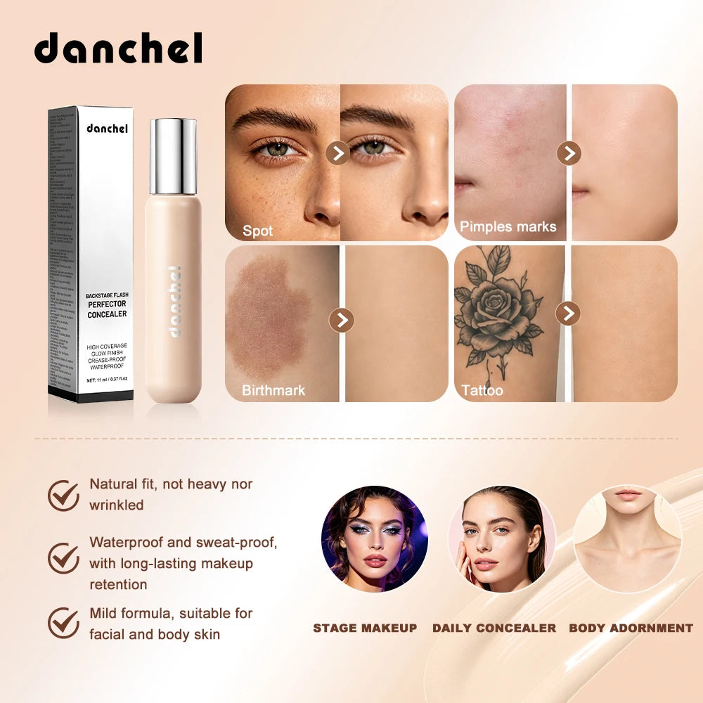 Liquid Concealer and Blemish Spot Corrector for Professional Face Body Makeup