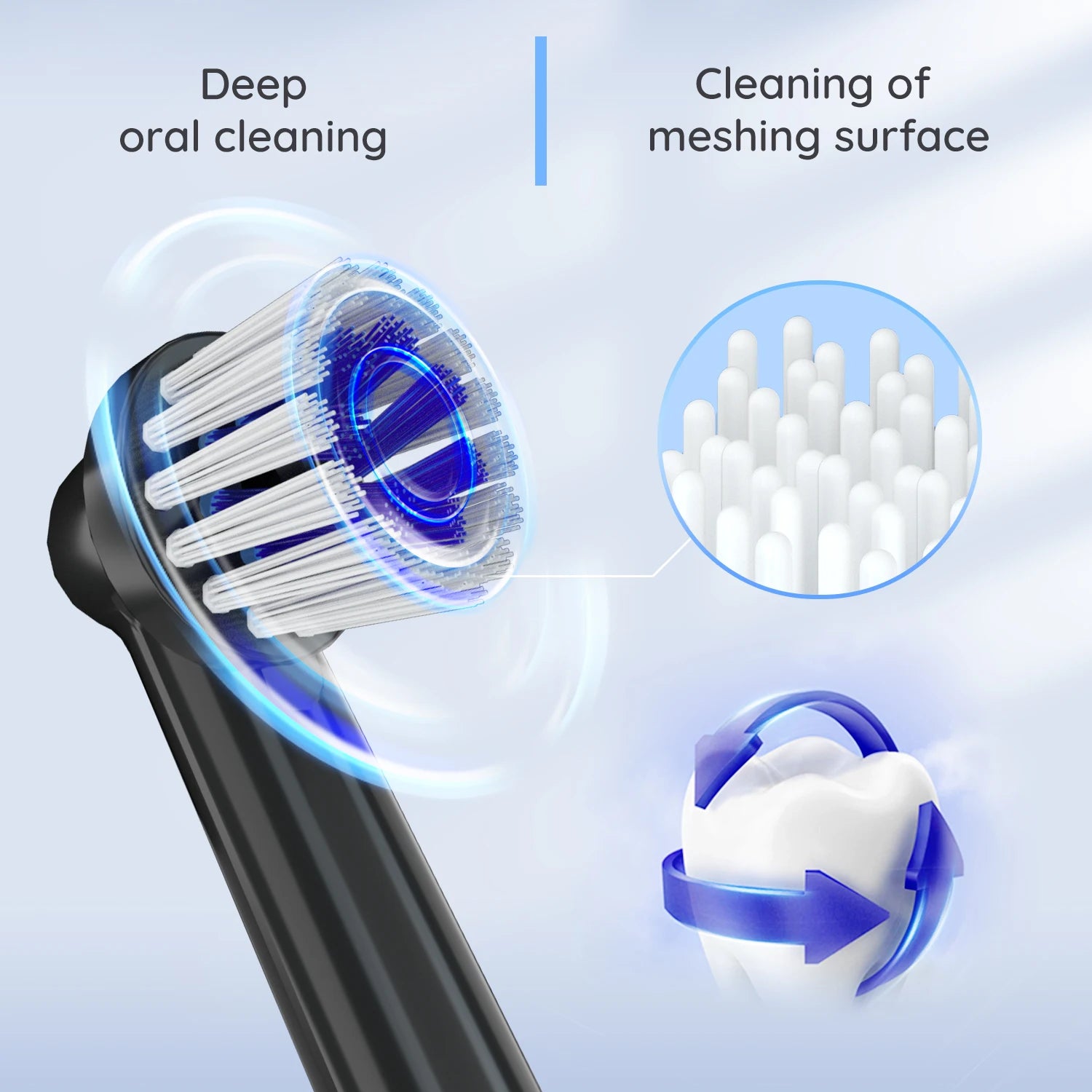 Replaceable Toothbrush Heads and Replacement Bristles for Daily Oral Hygiene - 2