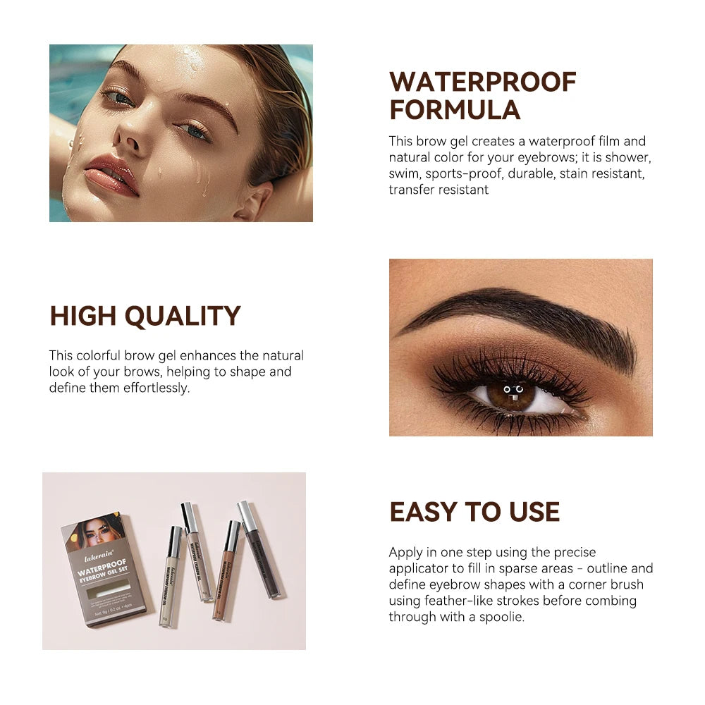 Waterproof Eyebrow Gel and Tinted Brow Enhancer for All Day Natural Looking Brows - 2
