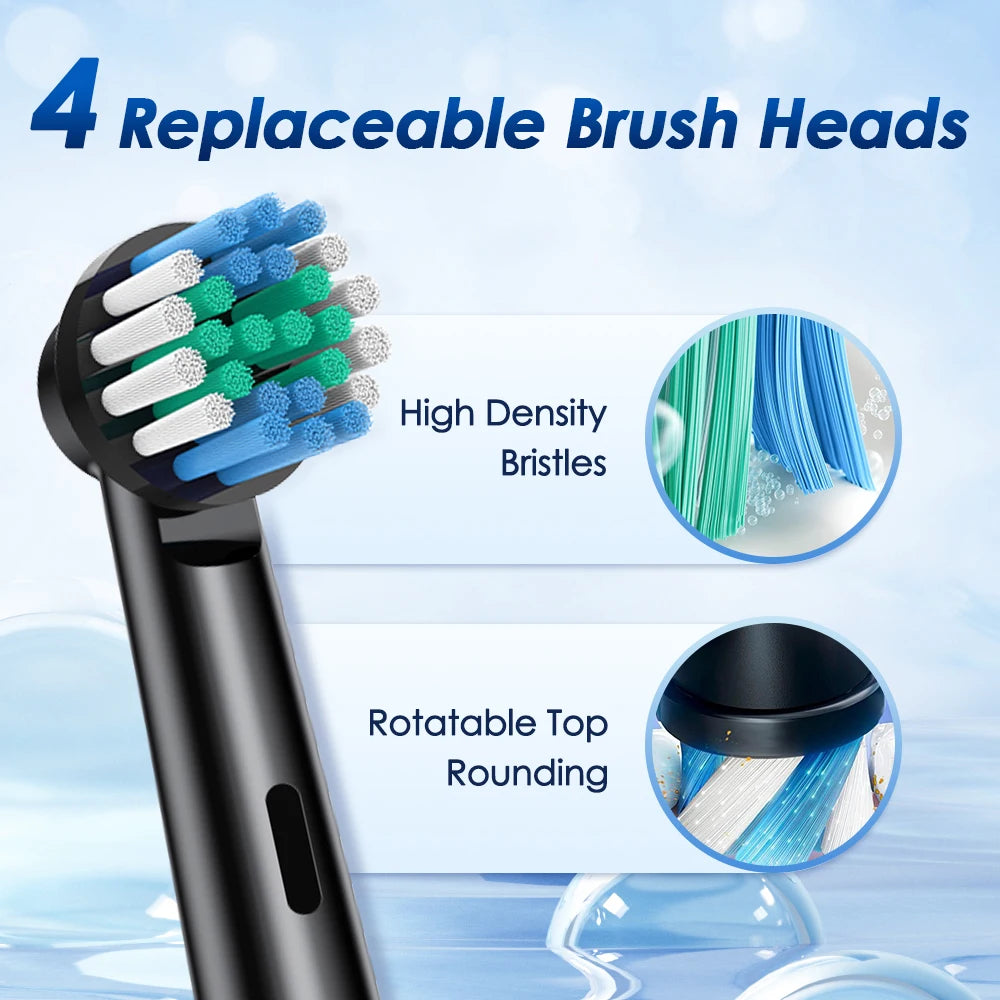 Rotating Electric Toothbrush and Rechargeable Dental Cleaner for Adults - 5