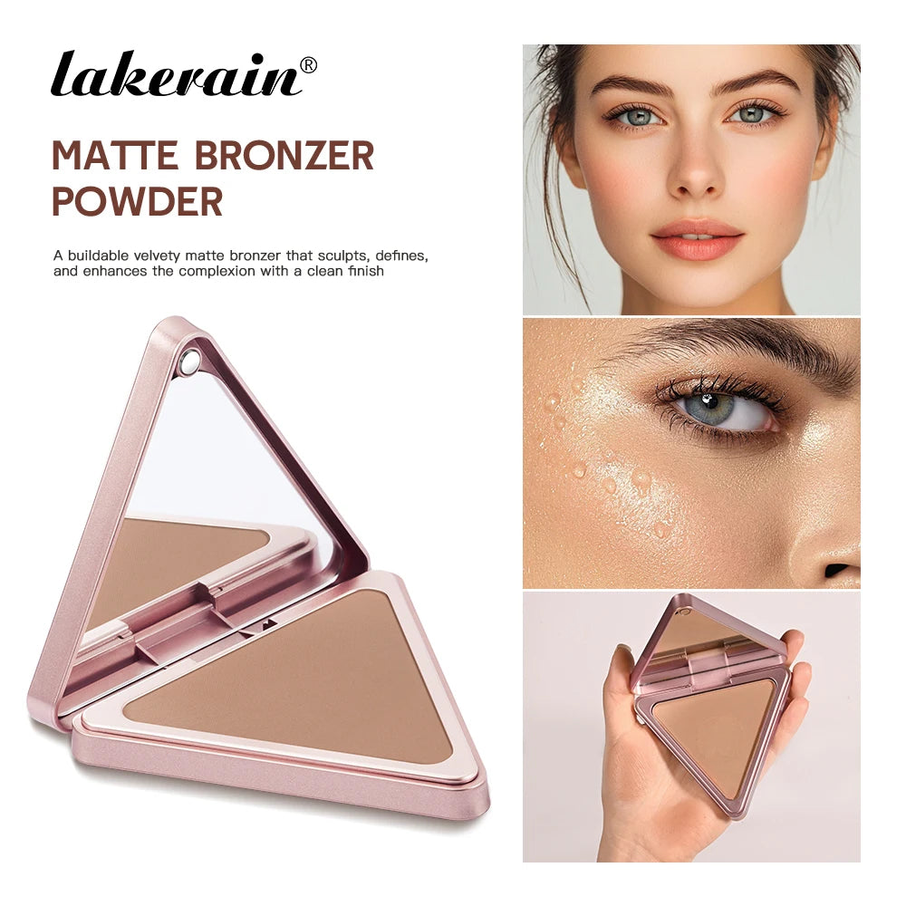 Matte Bronzer and Face Contour Powder for Sculpted Cheeks and Smooth Finish