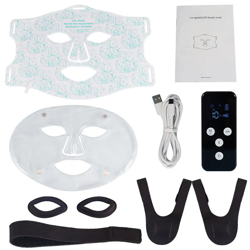 LED Face Mask and Red Light Therapy Device for Skin Rejuvenation and Firming
