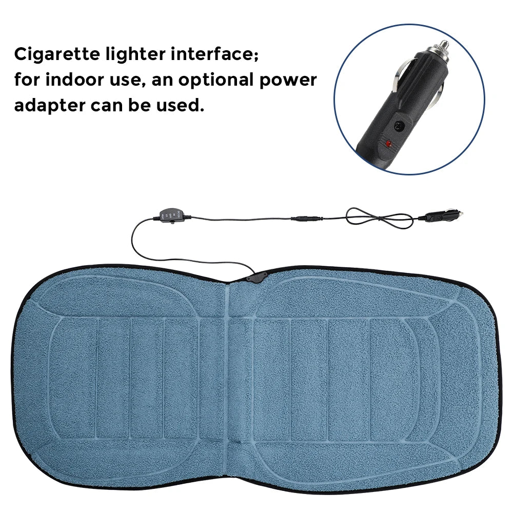 Heated Car Seat Cover and Thermal Cushion for Cold Winter Commuting Drivers - 13