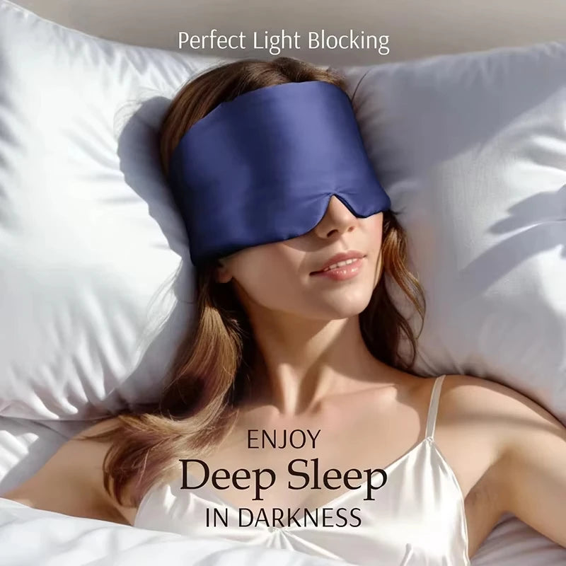 Silk Sleep Mask and Comfortable Eye Cover for Deep Sleep and Travel Relaxation