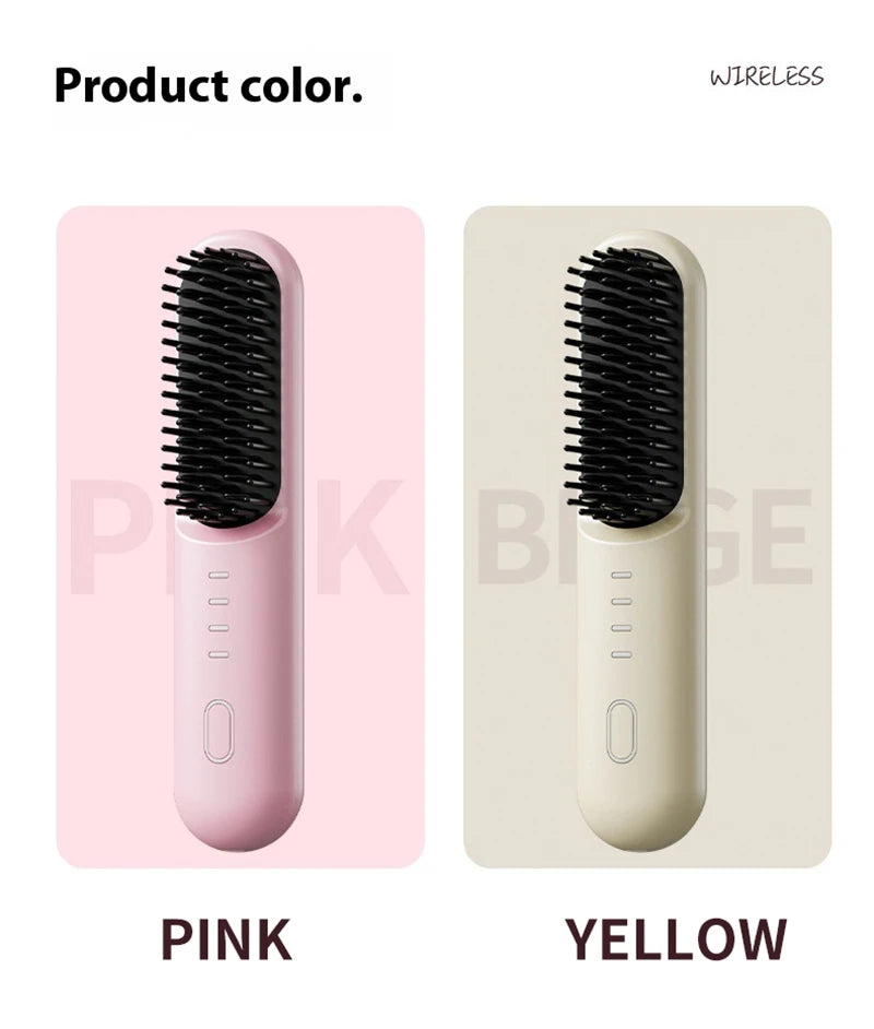 Hair Straightening Brush and Heated Smoothing Comb for Quick Daily Styling