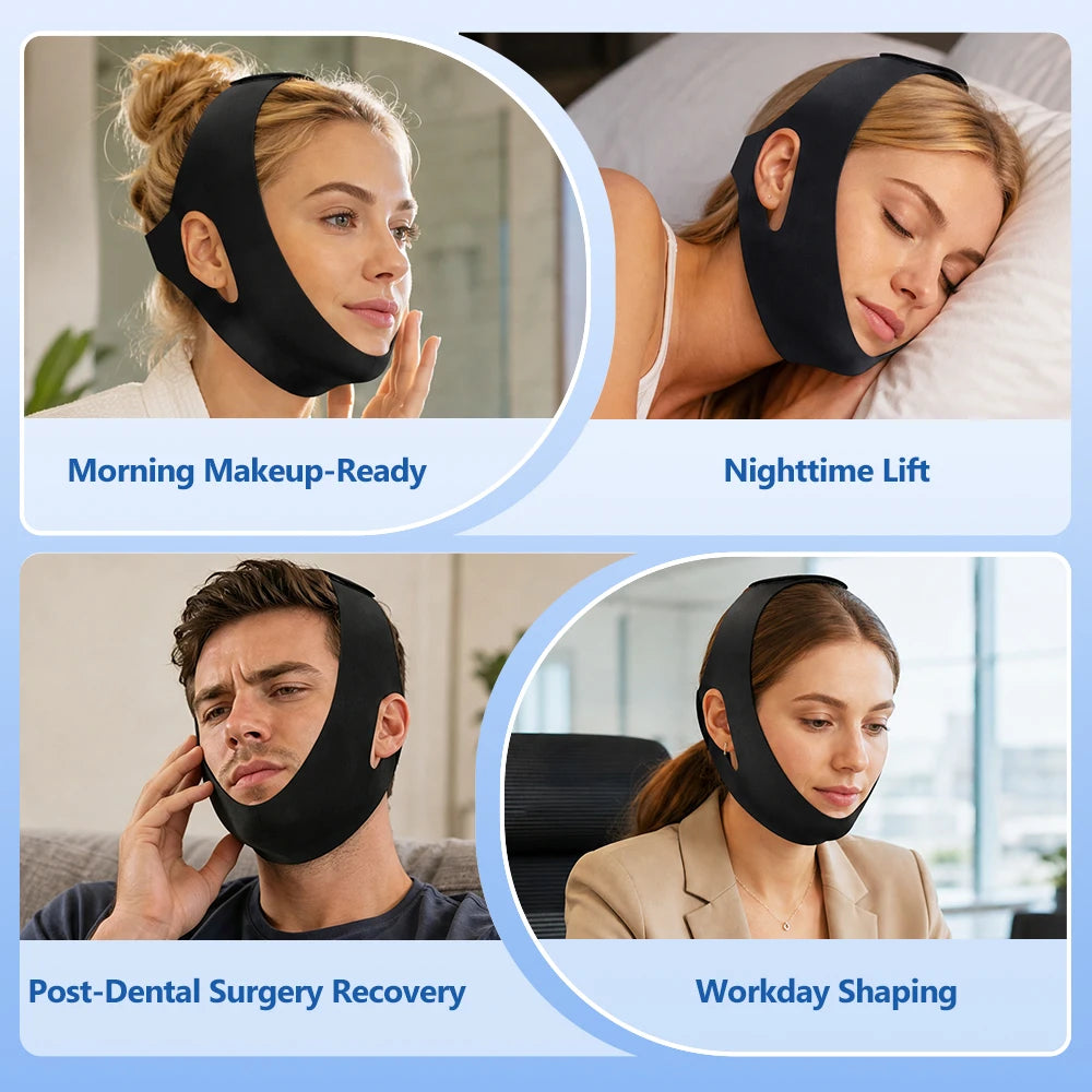 Face Ice Pack and V Line Lifting Bandage for Postoperative Care and Daily Beauty