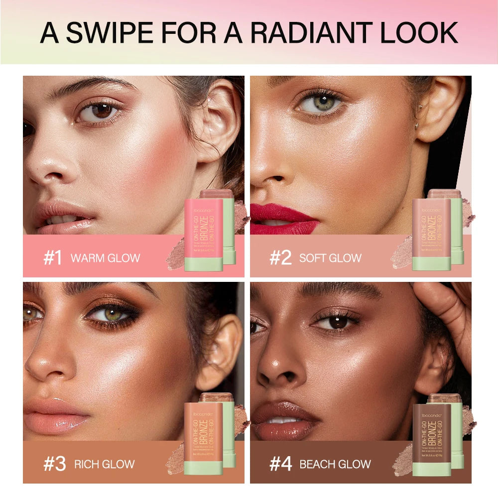 Contour Bronzer Stick and Face Sculpting Makeup for Daily Glowing Complexion