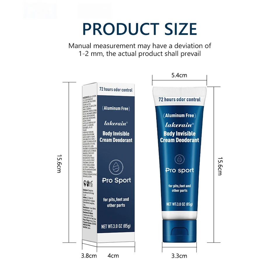 Body Deodorant Cream and Antiperspirant Lotion for Men Daily Freshness