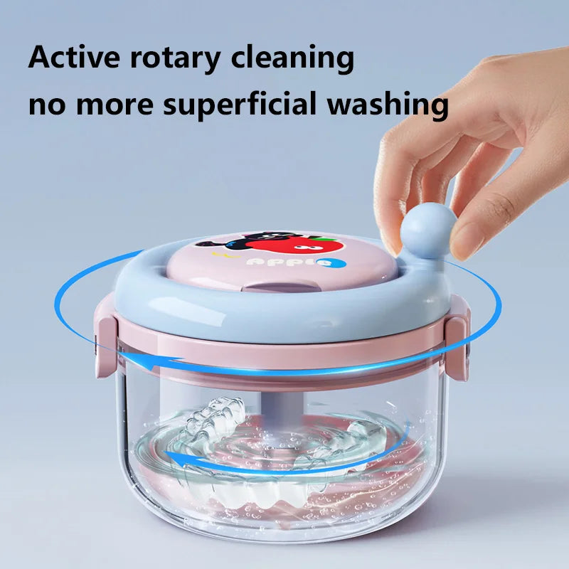Denture Cleaning Box and Retainer Case for Daily Hygiene and Travel Storage - 1
