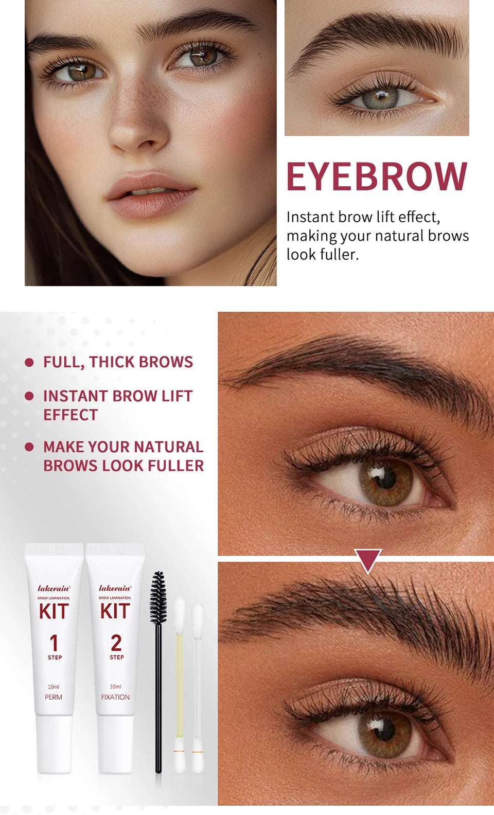 Brow Lamination Kit and Eyebrow Lifting Set for Professional Salon Style Brows