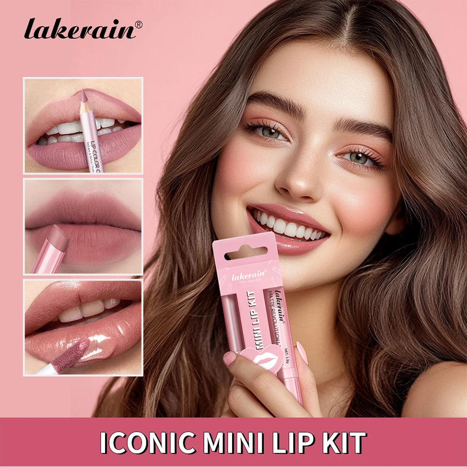 Lip Liner and Lipstick Makeup Set for Perfect Daily and Travel Lip Styling - 7