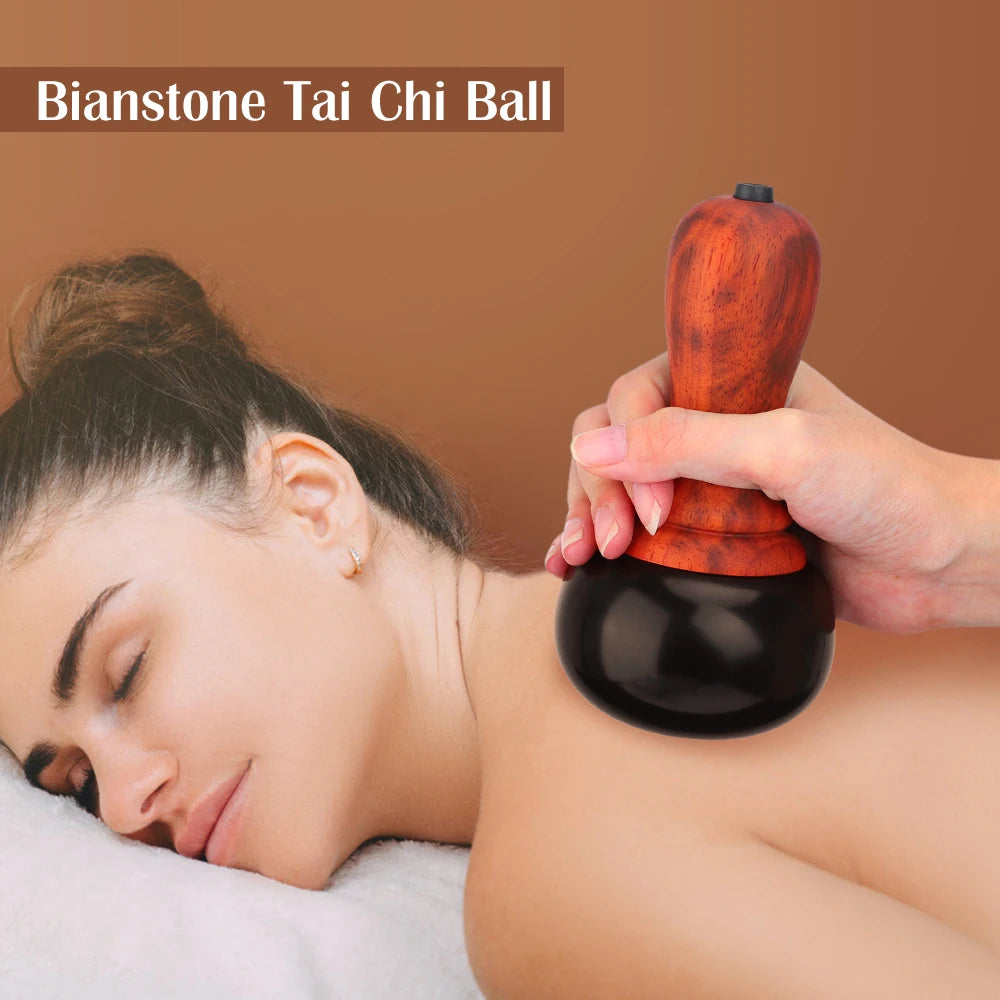 Electric Gua Sha Massager and Hot Stone Tool for Muscle Relief and Body Therapy