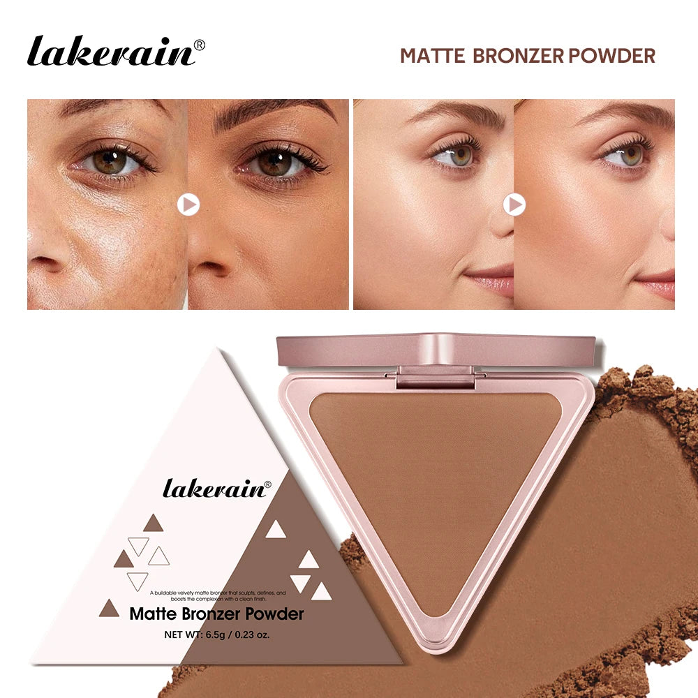 Matte Bronzer and Face Contour Powder for Sculpted Cheeks and Smooth Finish - 8