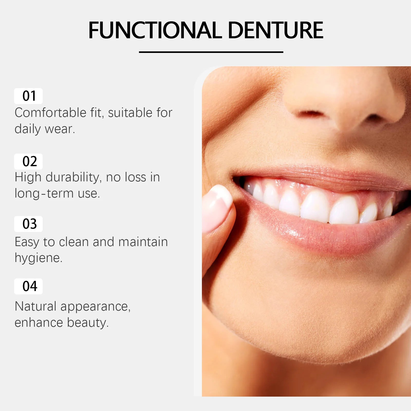 Soft Silicone Denture Kit and Fake Teeth Set for Natural Smile and Tooth Restoration - 15