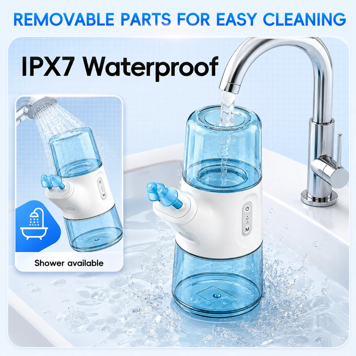 Electric Nasal Irrigator and Sinus Rinse Device for Daily Congestion Relief