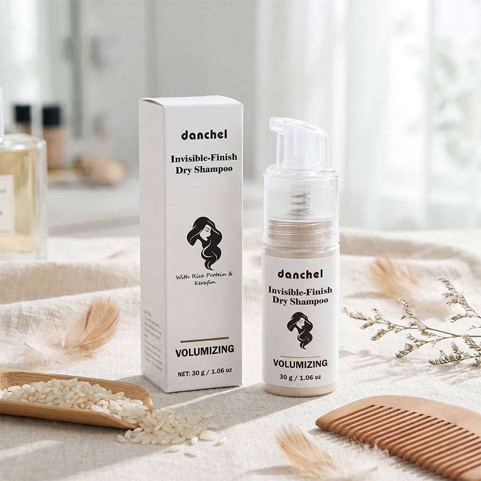 Dry Shampoo Powder and Hair Volumizing Spray for Refreshing Roots on the Go