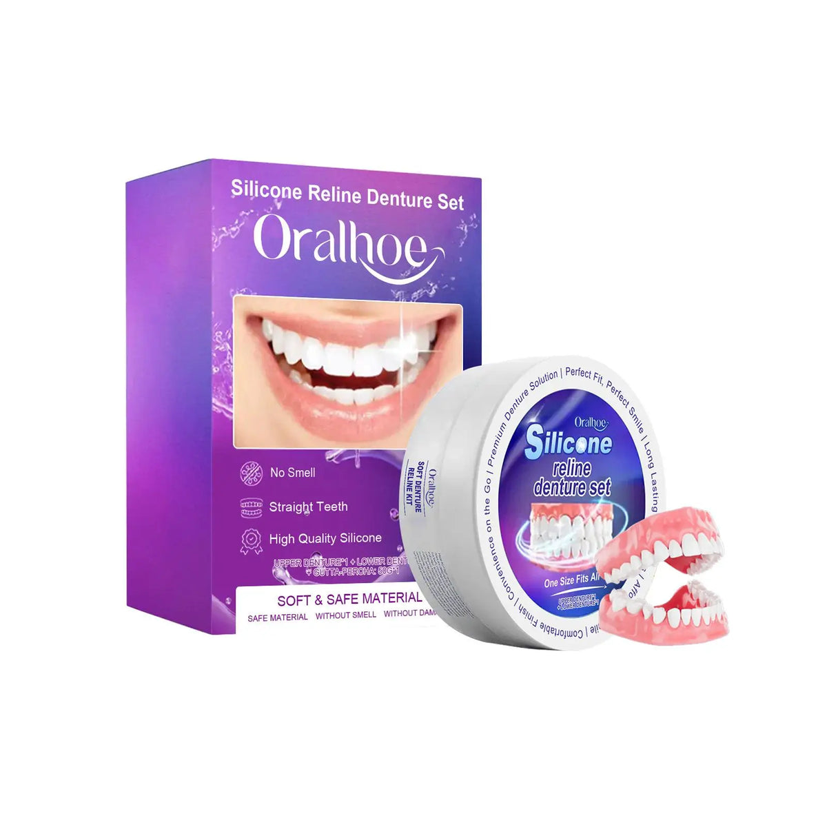 Denture Reliner Kit and Temporary Teeth Set for Daily Smile Enhancement Needs