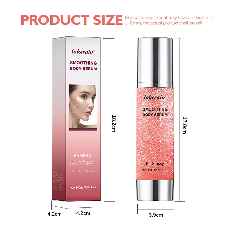 Smoothing Body Serum and Hydrating Moisturizer for Daily Skin Care and Elasticity