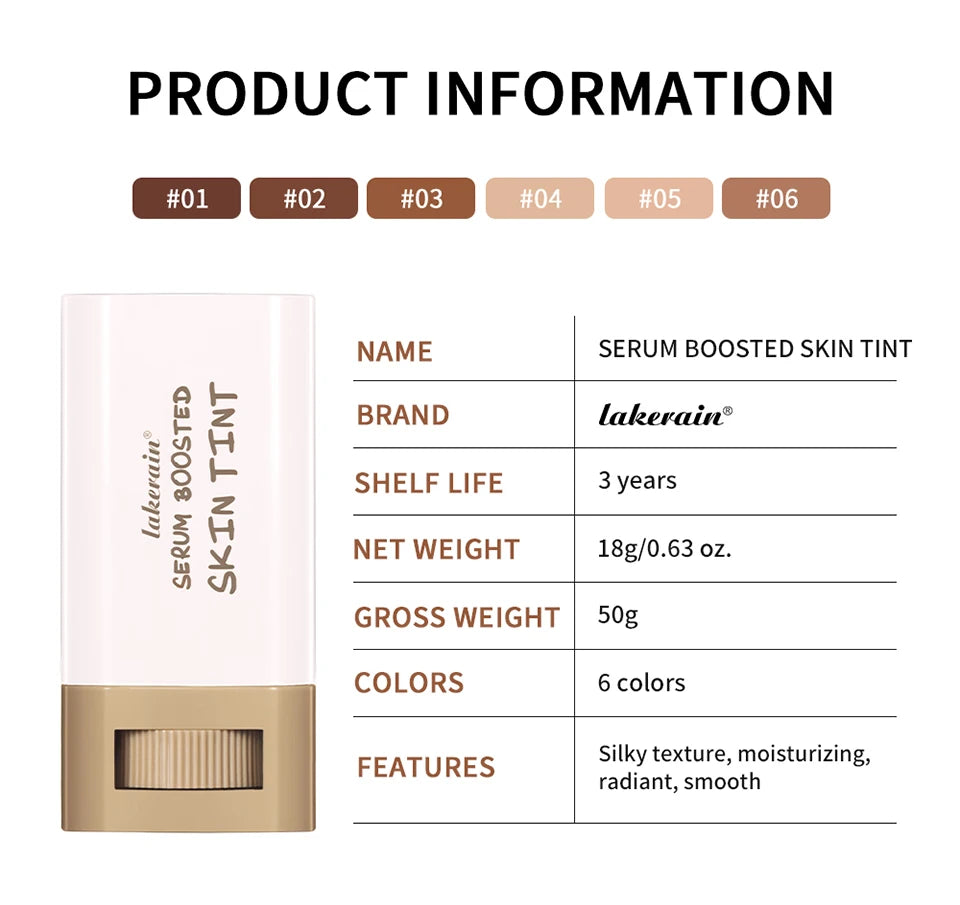 Skin Tint Stick and Serum Foundation for Natural Everyday Makeup Coverage - 17