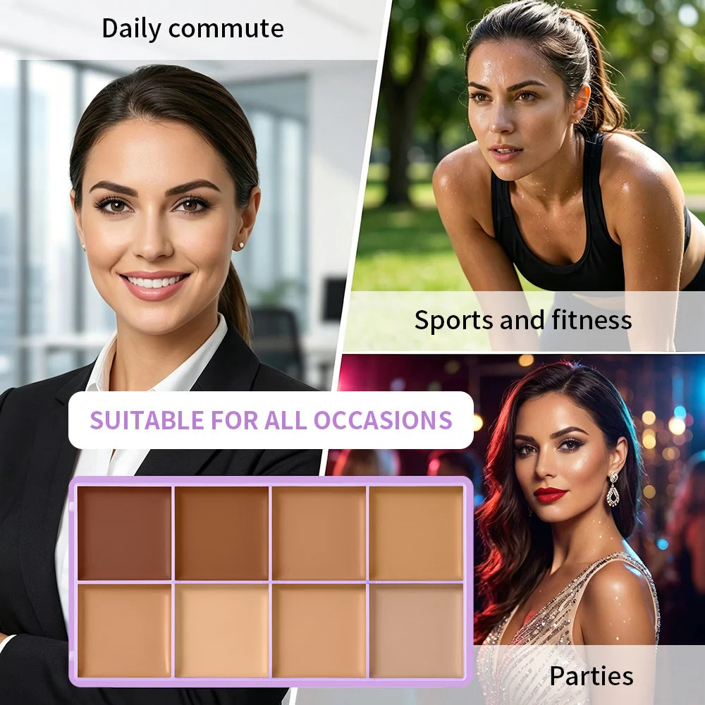 Cream Concealer Palette and Contour Kit for Flawless Makeup and Full Coverage