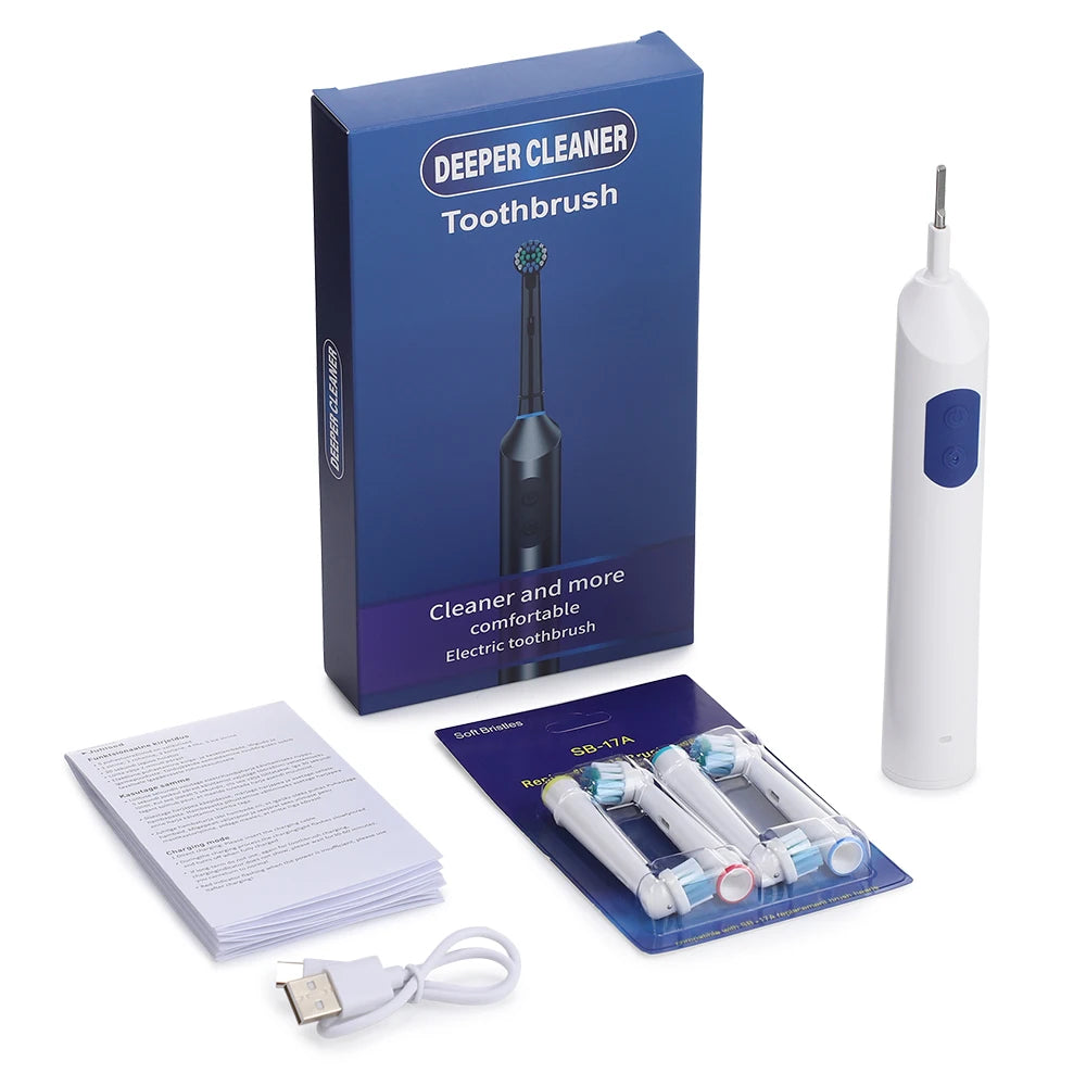 Rotating Electric Toothbrush and Rechargeable Oral Care Device for Adults