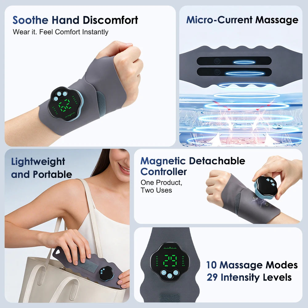 Electric Wrist Massager and EMS Support Brace for Muscle Relief and Daily Comfort - 12