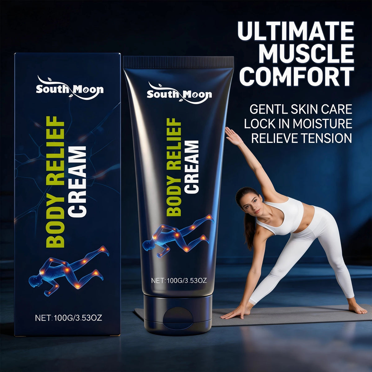 Body Relief Cream and Muscle Massage Lotion for Joint Support and Recovery