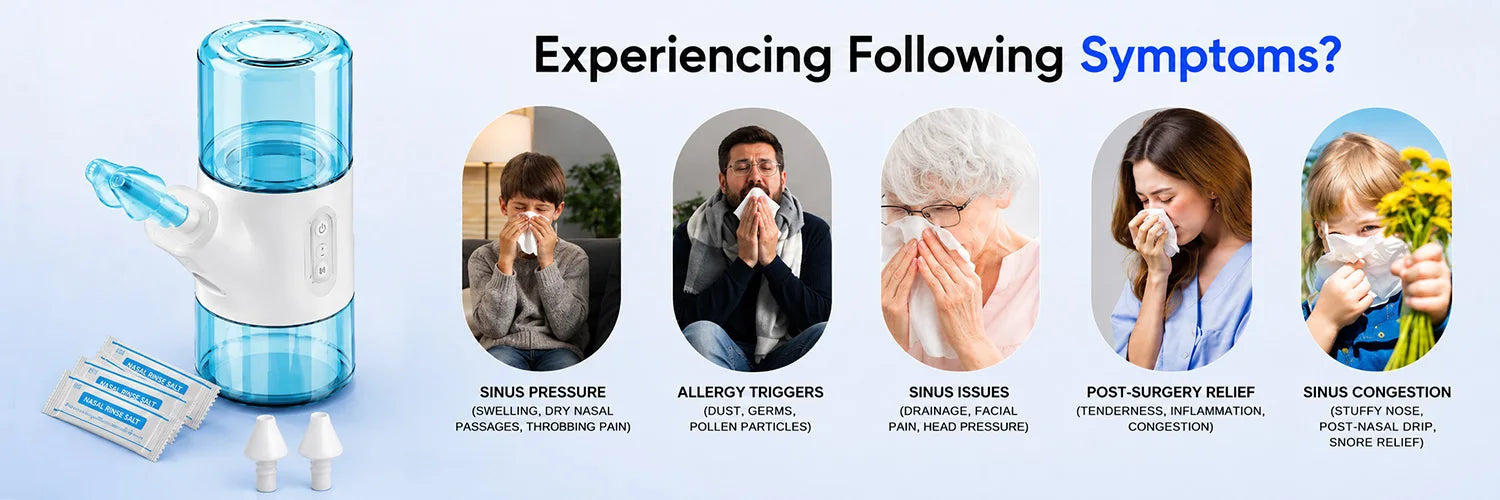 Electric Nasal Irrigator and Sinus Rinse Device for Daily Congestion Relief - 8
