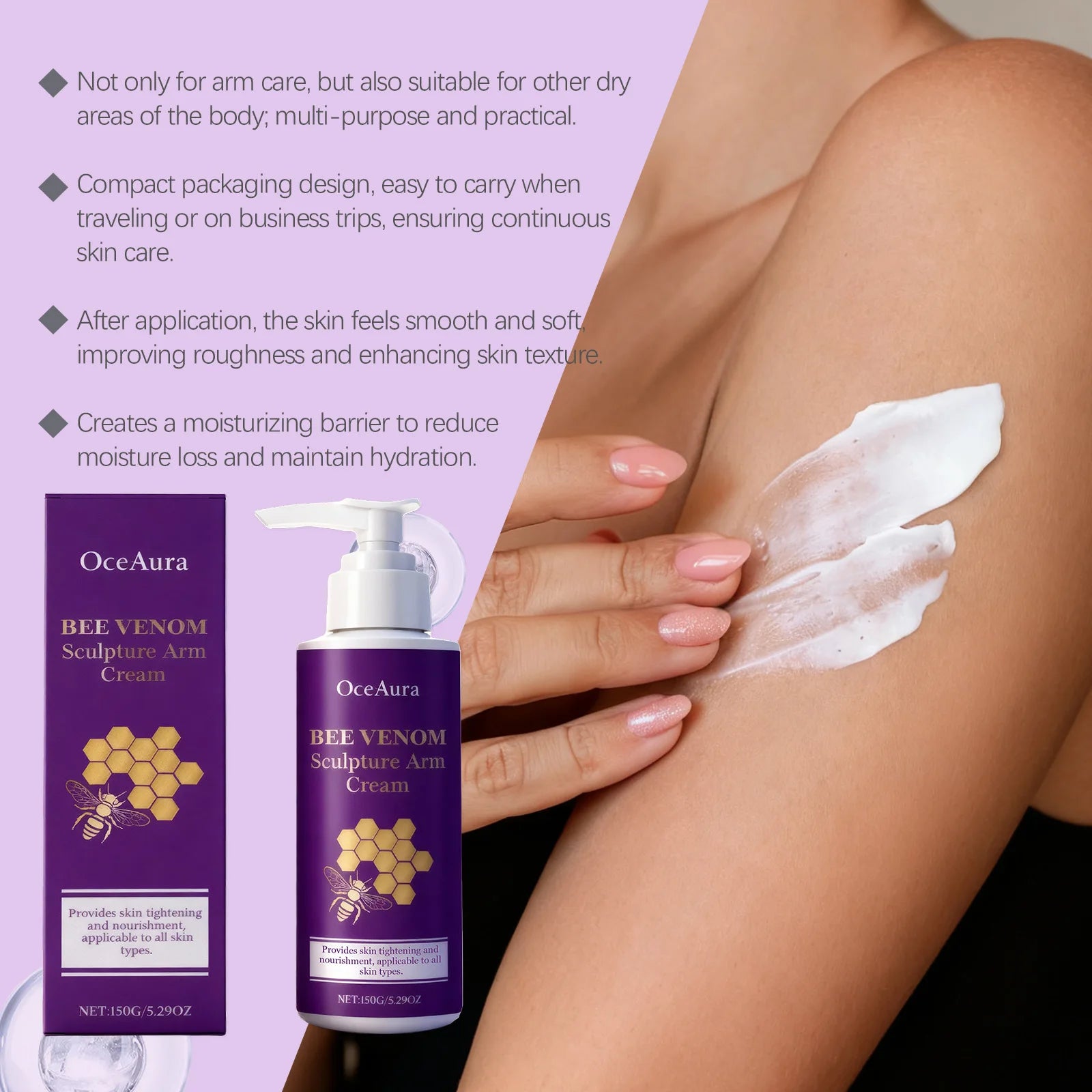 Bee Venom Arm Cream and Firming Lotion for Toned Arms and Smooth Hydrated Skin - 11