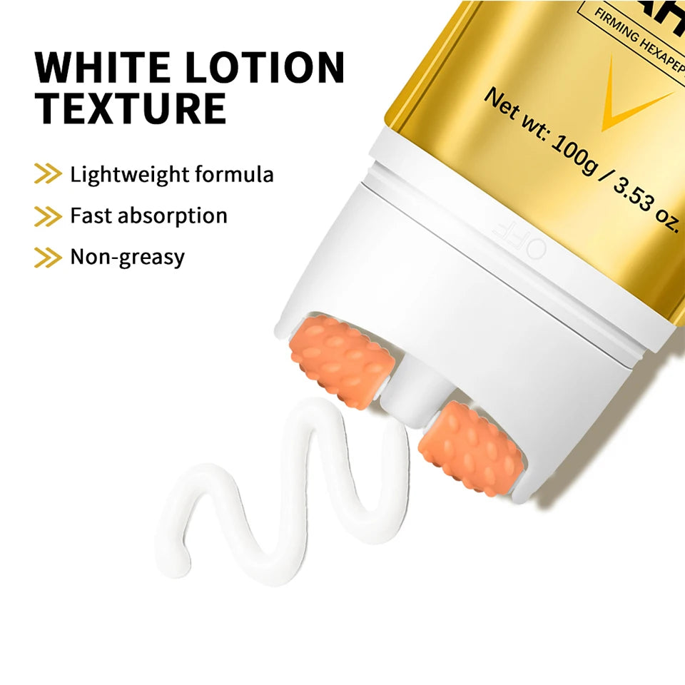 Firming Neck Cream and Anti Wrinkle Roller for Smoother Skin and Neck Lines