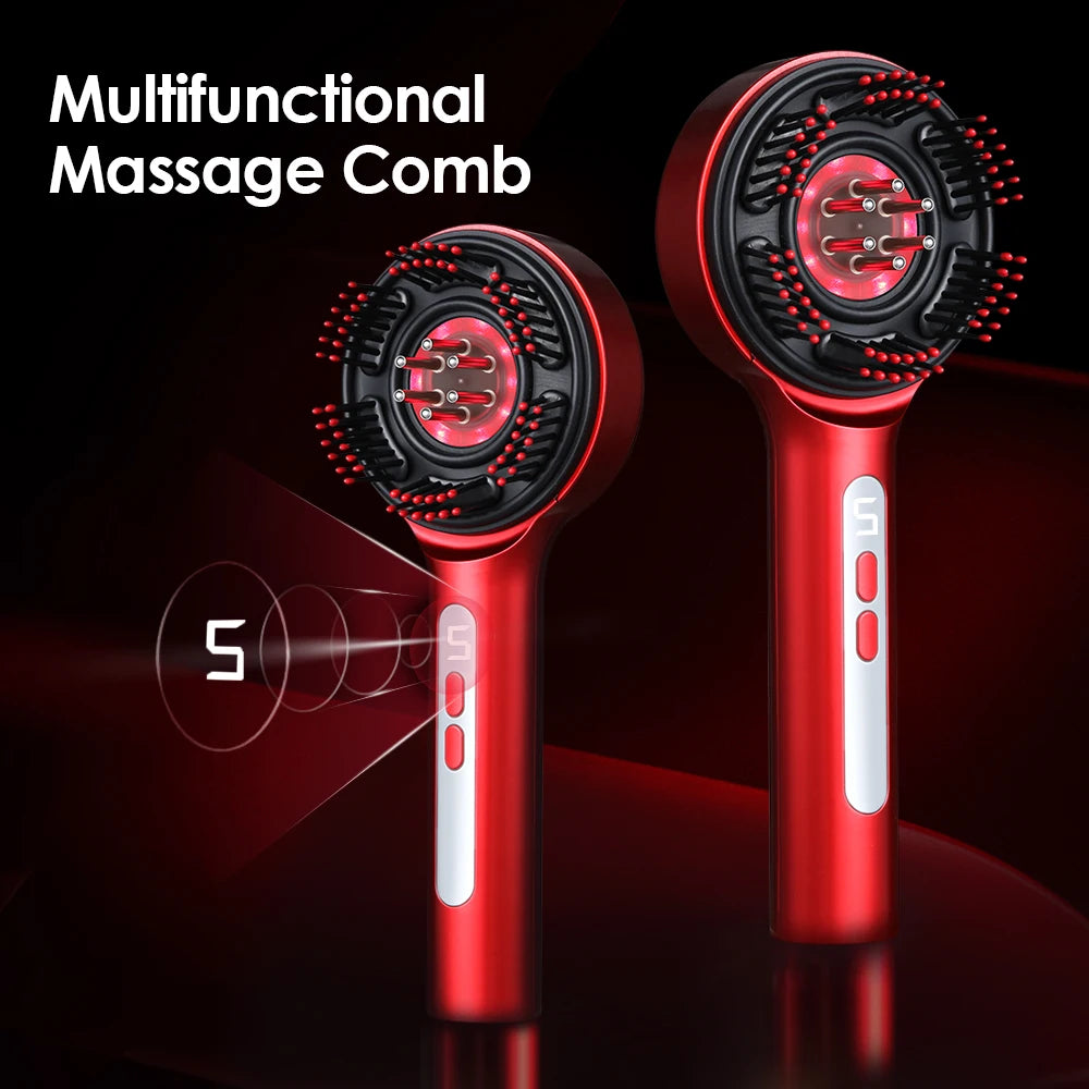 Electric Scalp Massager and Hair Growth Comb for Daily Scalp Care Relaxation