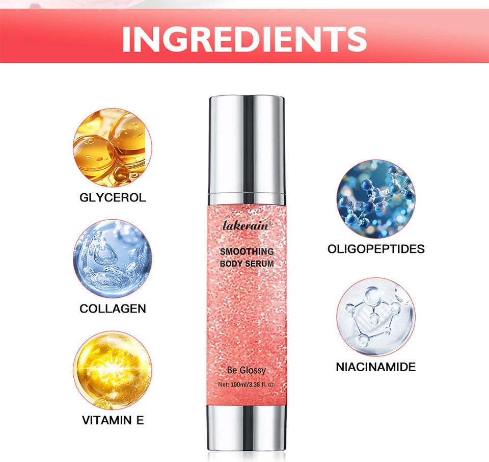 Smoothing Body Serum and Hydrating Skin Moisturizer for Daily Care and Glow