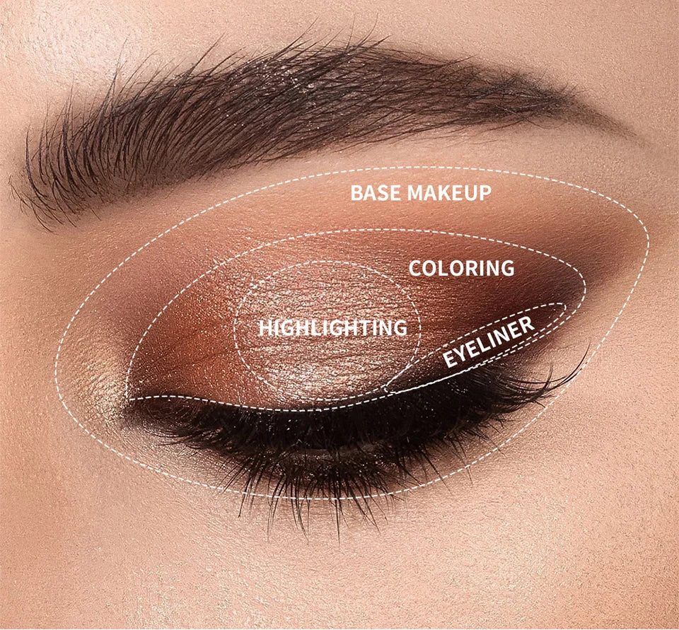Eyeshadow Palette and Makeup Kit for Daily Looks and Professional Eye Styling - 11