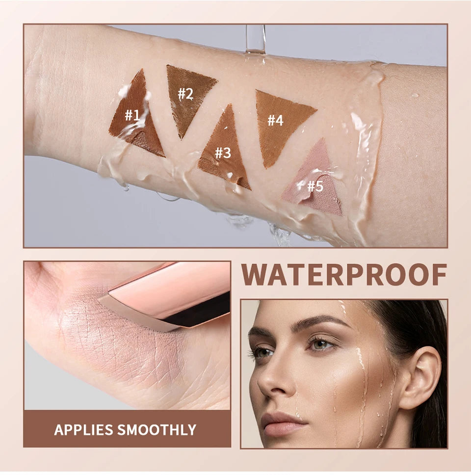 Cream Bronzer Stick and Contour Makeup Highlighter for Sculpted Face Looks