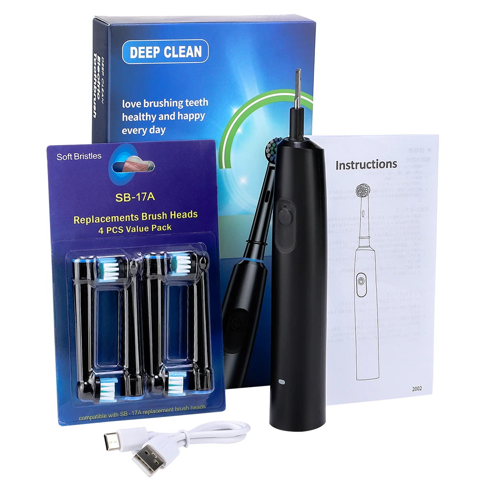 Rotating Electric Toothbrush and Rechargeable Rotary Brush for Oral Hygiene - 12