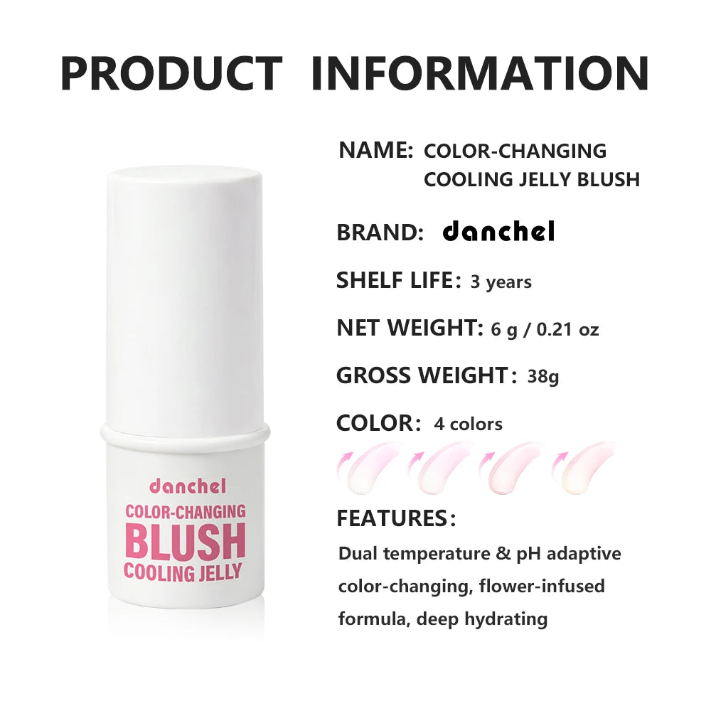 Color Changing Jelly Blush and Floral Tint Stick for Natural Daily Makeup - 17