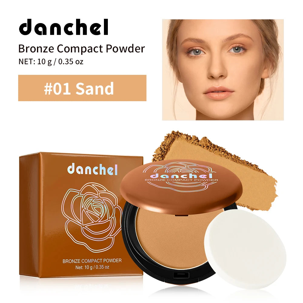 Matte Bronze Powder and Pressed Setting Powder for a Natural Sun Kissed Look