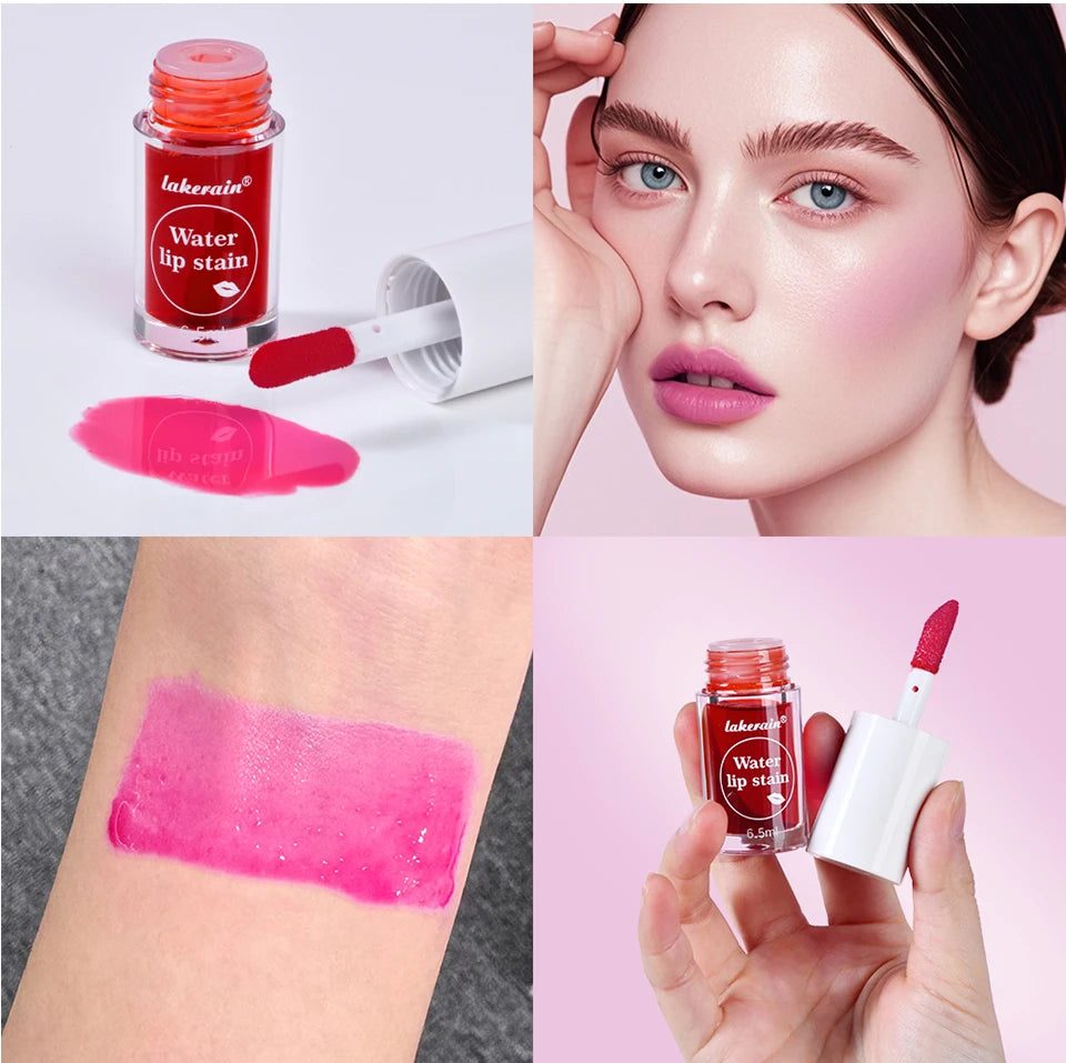 Water Lip Stain and Liquid Blush for Natural Daily Makeup and Hydrated Look