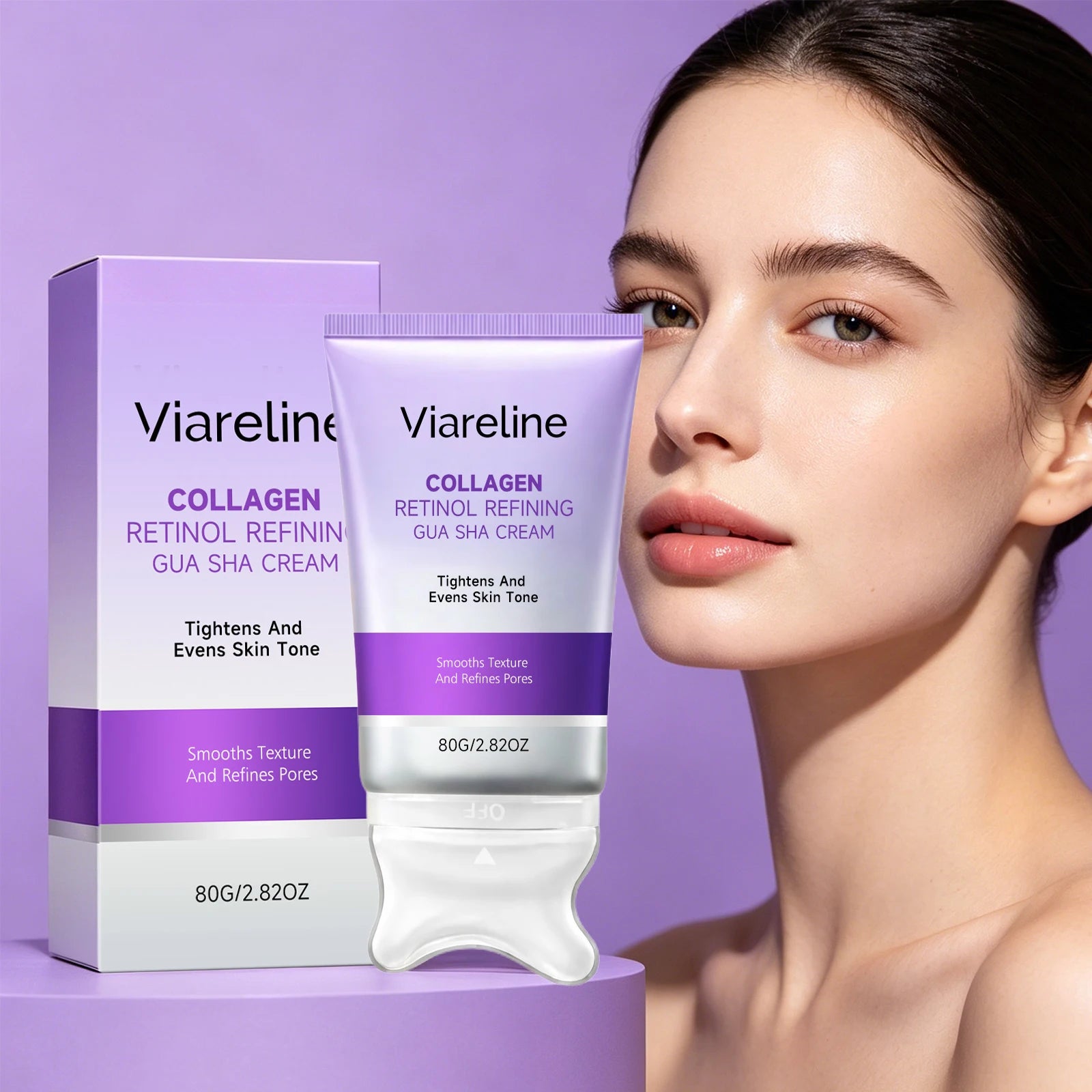 Collagen Retinol Gua Sha Cream and Facial Firming Moisturizer for Daily Lifting - 5
