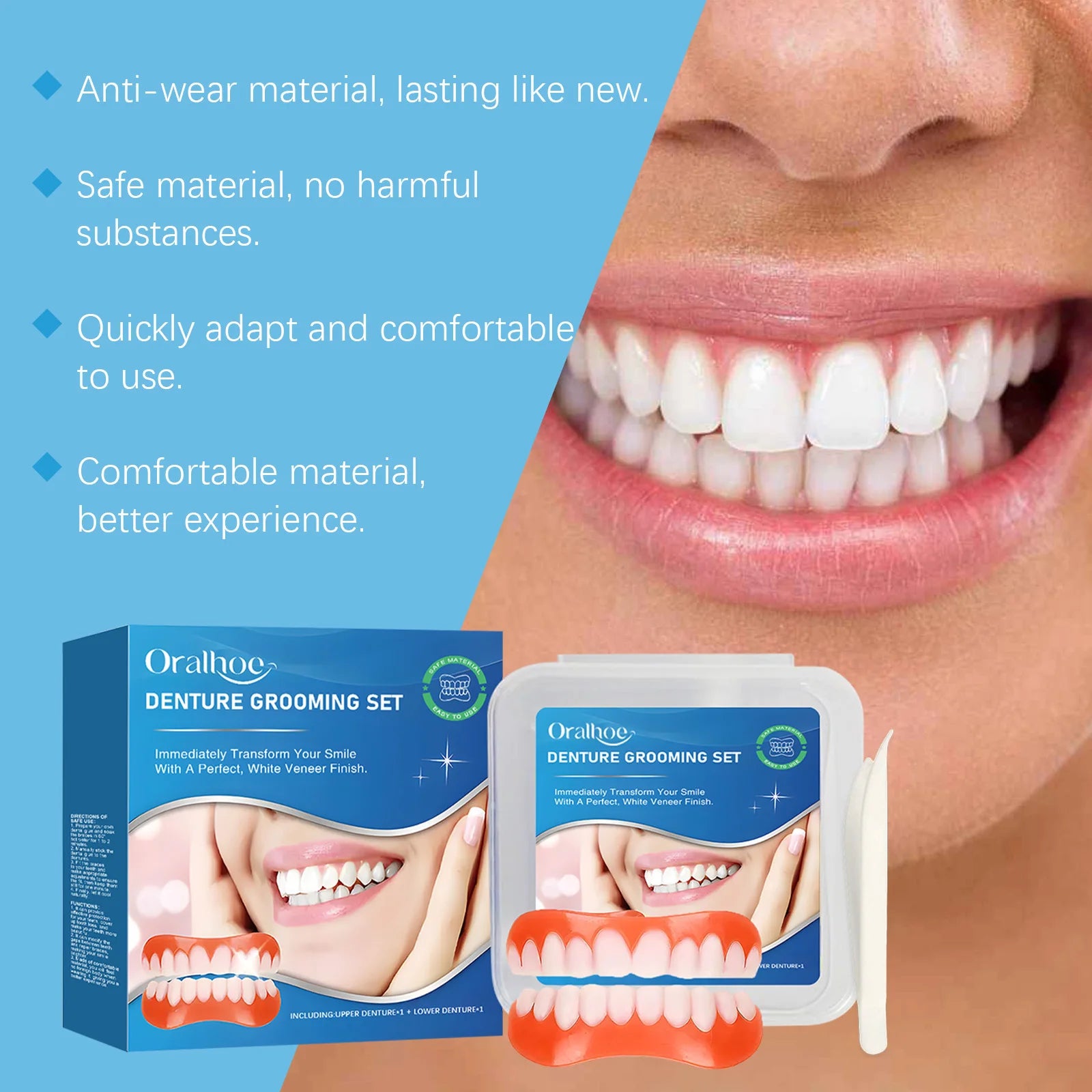 Silicone Denture Set and Temporary Veneers for Restoring Your Perfect Smile - 20