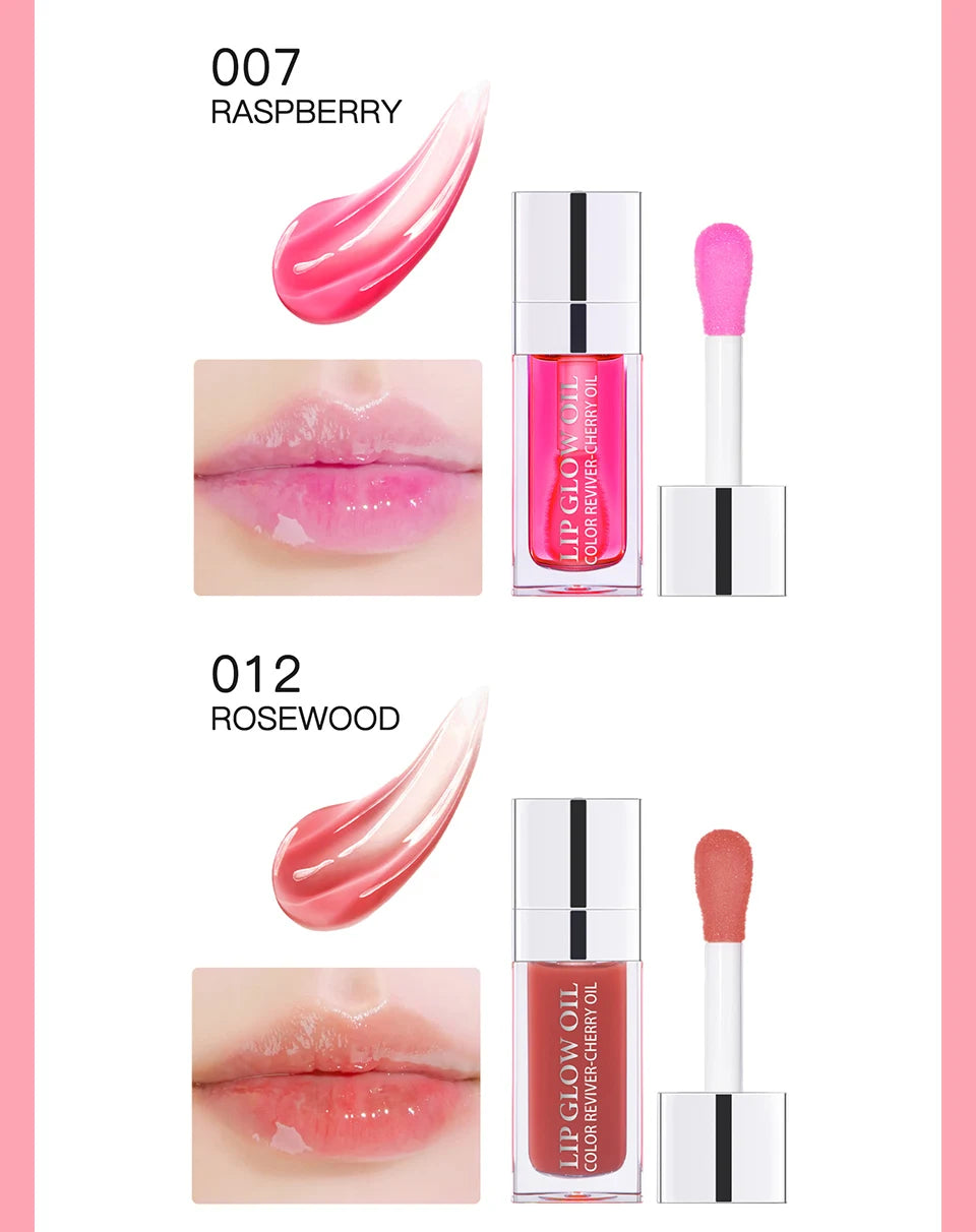 Lip Oil Plumping Lip Gloss and Hydrating Tinted Lip Glow for Daily Makeup Routines