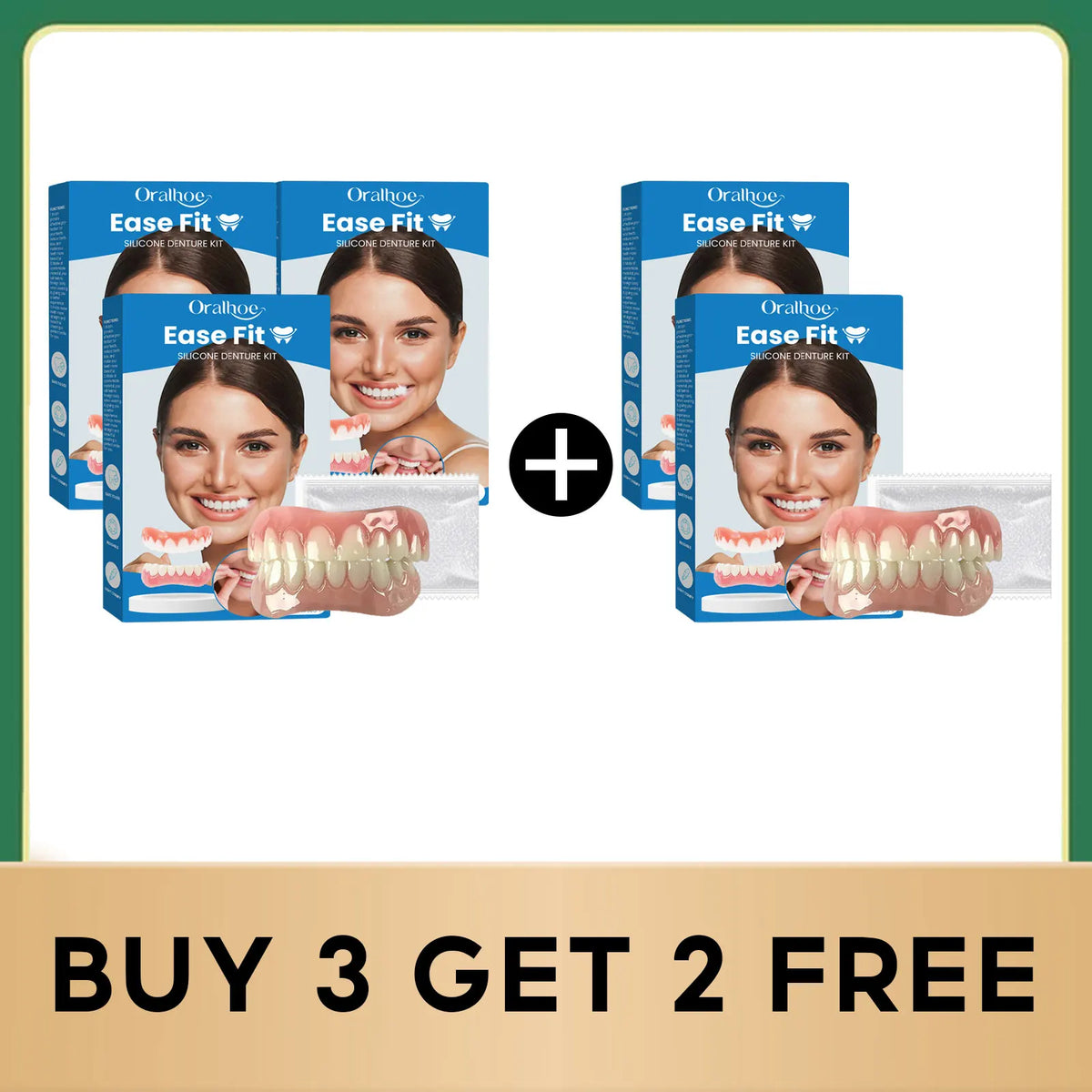 Full Denture Set and Temporary Dental Veneers for Natural Smile and Tooth Restoration