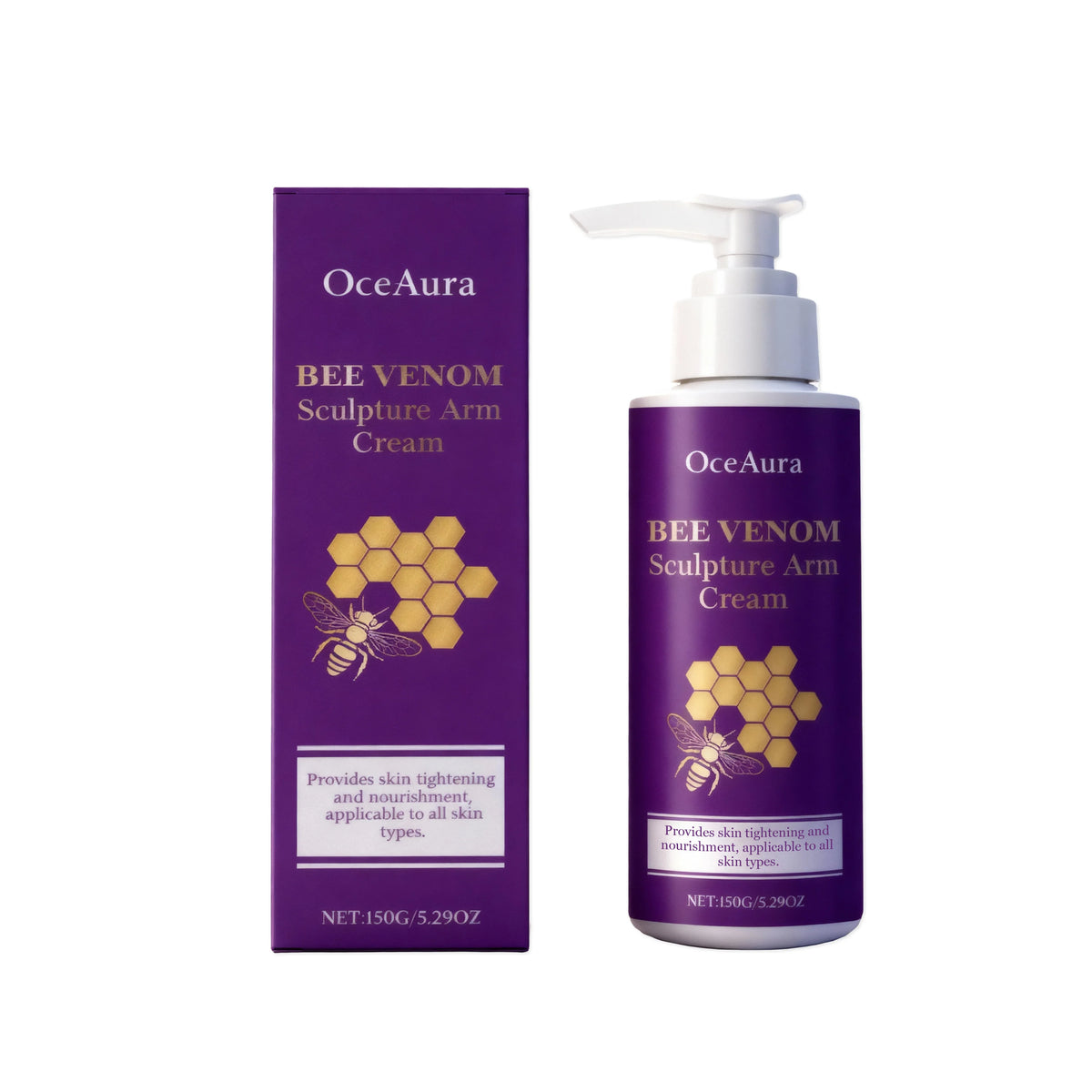 Bee Venom Arm Cream and Firming Lotion for Toned Arms and Smooth Hydrated Skin