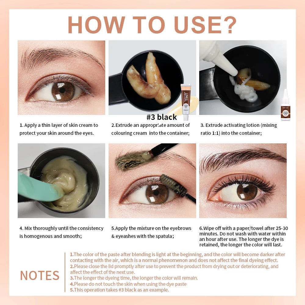 Eyelash and Brow Tint Kit for Natural Looking Definition and Long Lasting Color - 6