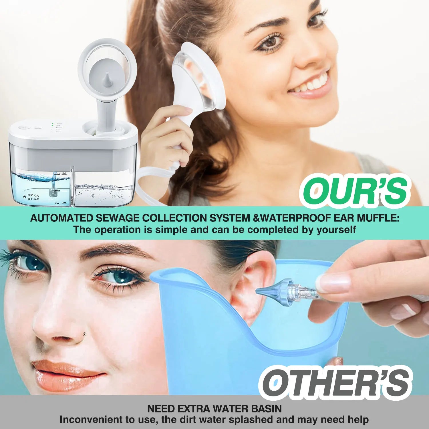 Electric Ear Water Cleaner and Earwax Removal Irrigation System for Home Use - 8